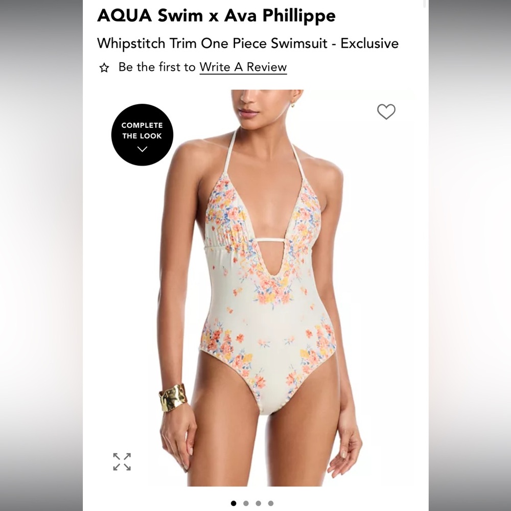 Aqua Floral One Piece Swimsuit